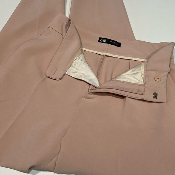 Zara pleated ankle Pants in Light Pink size M - Picture 7 of 8